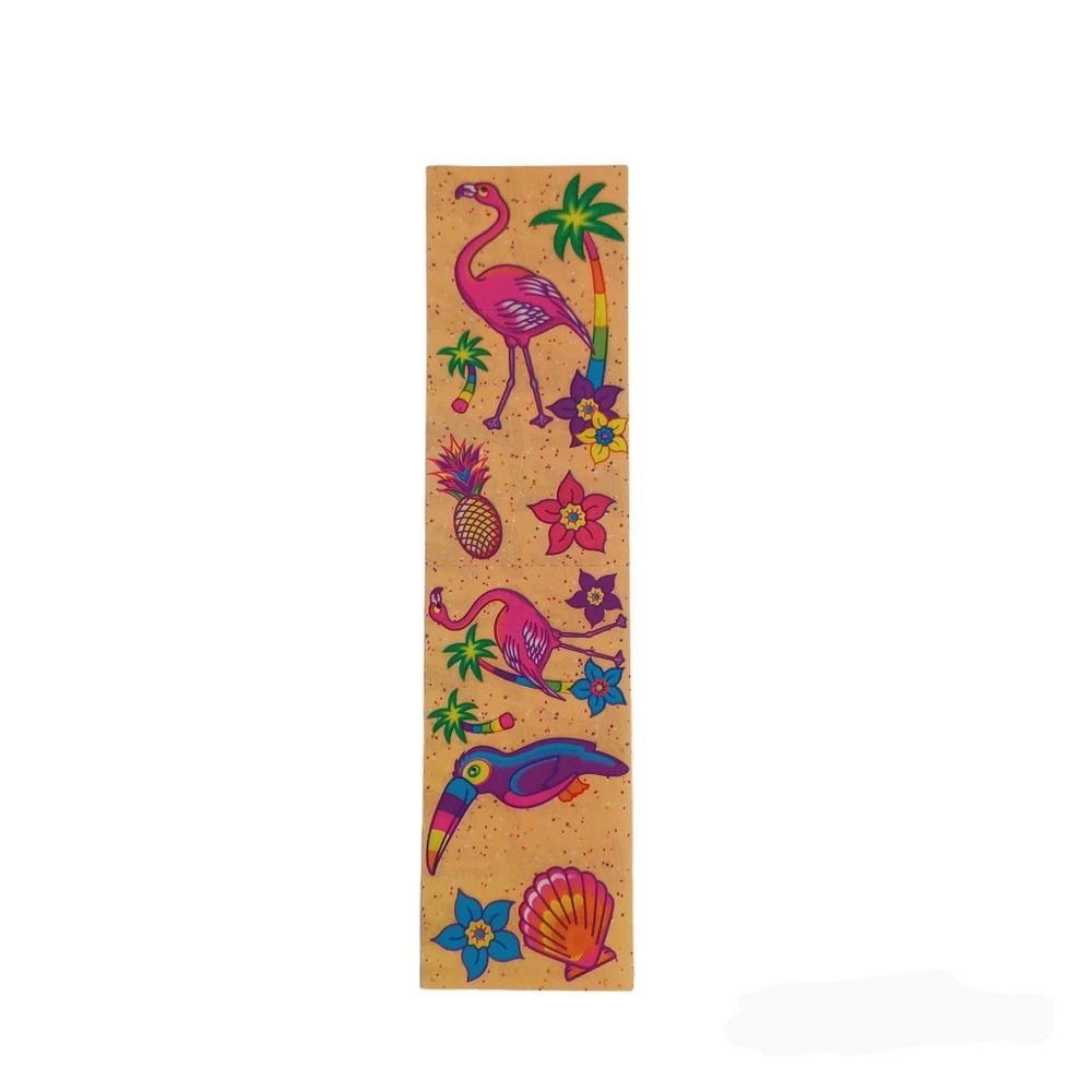 Vintage Lisa Frank Single Sticker Strip -Flamingos -Pineapples -Rare 80s Unused